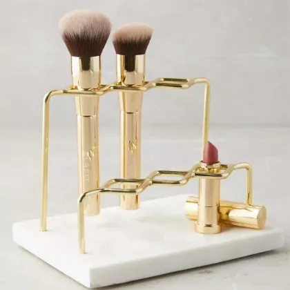 2023 Wholesale Luxury Marble Base Organizers: Lipstick & Makeup Brush Holders