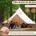 4/6 Person Canvas Bell Tent with Stove Jack