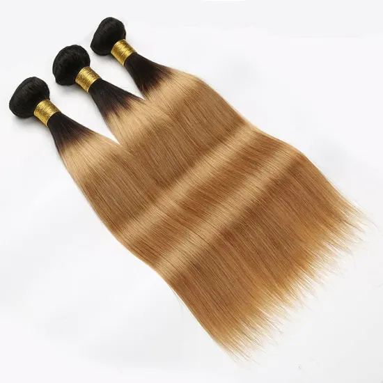 Real Raw Mink Brazilian Hair Vendor Cheap Natural Straight Weaves Bundles Peruvian And Brazilian Human Hair Bundle Color 1B/27