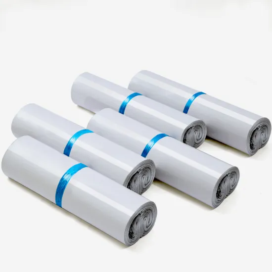 white color printed mailers plastic packaging shipping bag