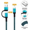 Cable de cargador USB-A/C 2-In-1 a Tipo C