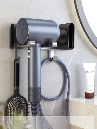 Wholesale Aluminum Bathroom Shelf - Gun Grey/Dark Black for Dyson Hair Dryer