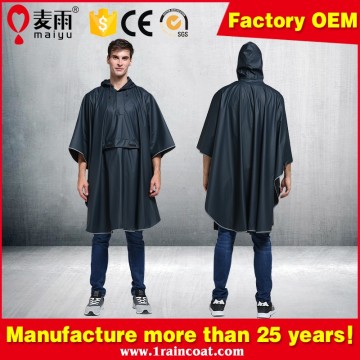 Maiyu Atlantis Portable Durable Light-Weight Unisex Pacific Rain Poncho,Rain coat with Hooded Trench