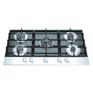 Tempered glass built-in gas stove with 5 burners