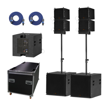 HLA Outdoor Active 2 Way Full Range Professional Audio Speaker System with Powered 10 Inch DSP Amplifier and Subwoofer
