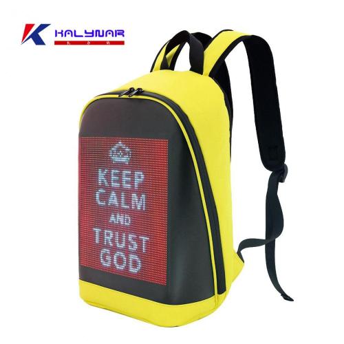 Mochila de pantalla LED inteligente con carga USB