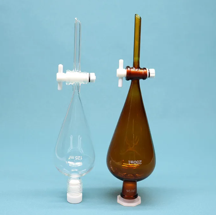 Amber Glass Separate Funnel with stopcock 60ml