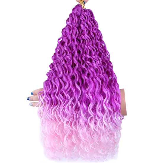 Xin Si loose deep wave bundles frontal closure natural wave color crochet hai Russian hair water wave