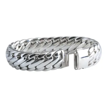 Custom 925 Sterling Silver Cuban Bracelet for Men - Hip Hop Punk Fashion Jewelry