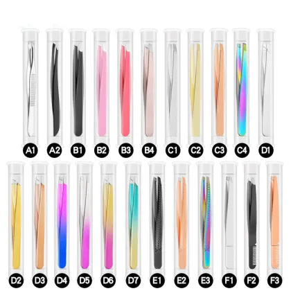 Thick Stainless Steel Oblique Mouth Eyebrow Clip - Beauty Trimming Tool