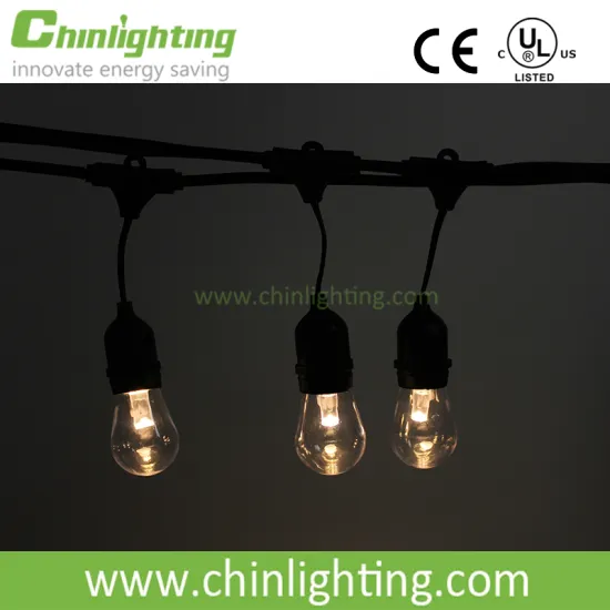 PVC Waterproof IP65 yard decorative bulb lights led string s14 st45