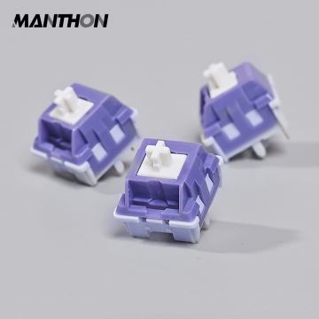 Duhuk/Lumia Bitter Tea Purple 5pin Hifi Hifi Tactile Keyboard Switches - โรงงาน lubed 22 มม. คู่สปริงปอม