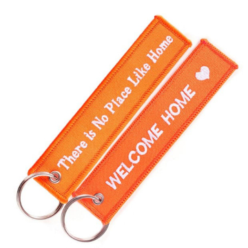 Custom Logo Polyester Woven Keychain