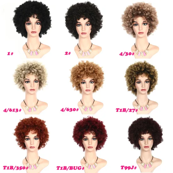 Style Synthetic Pink Hair Short Curly Fringe For Women High Temperature Fiber Colors Synthetic Fashion Cosplay Wigs