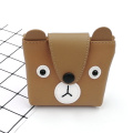 Porta-moedas de PU com urso de desenho animado personalizado