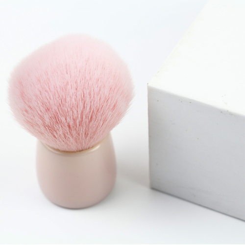 2021 Kabuki Powder Brush Màu hồng dễ thương Tùy chỉnh logo của bạn