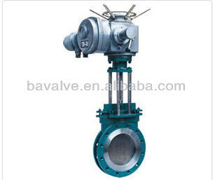 Carbon steel electric knife gate valve