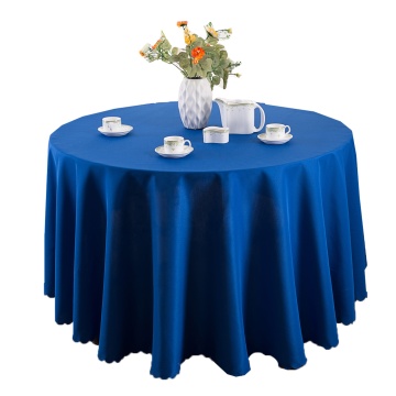 Navy Blue Plain Dyed Table Cloth for Wedding