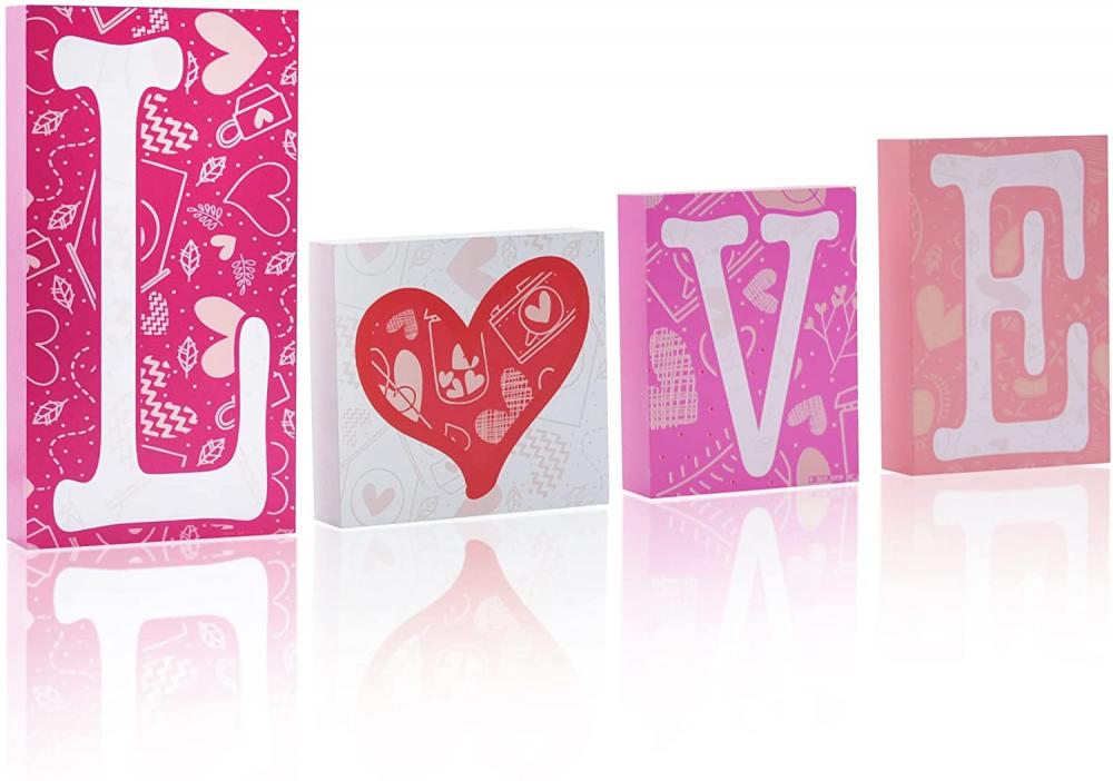 Love Blocks de madeira Sinais de amor