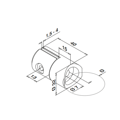 Supports en tôles en acier inoxydable pour la balustrade