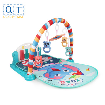 Exercise activity baby play mat with music key