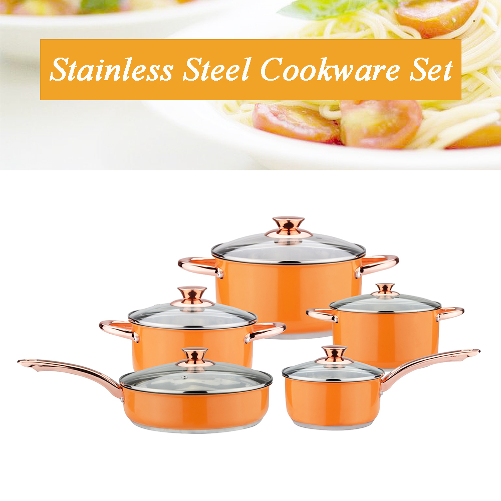 Orange Color Cookware Set