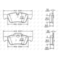 Brake pad of Mercedes-Benz S500/R350/R280/R320 D1122