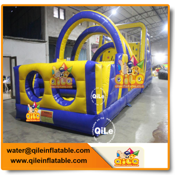 commercial outdoor entertainment equipment inflatable obstacle course game on promotion