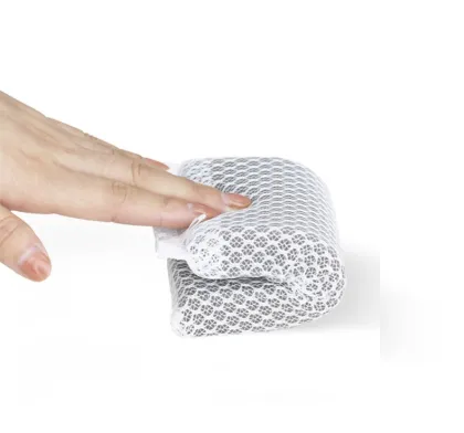 Double Reuseable Bamboo Sponges Washing Duty Scouring Pads