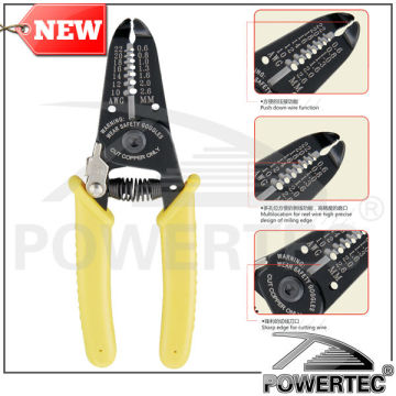POWERTEC6\" Milling Tooth Wire Stripper, Wire Plier with Slide card