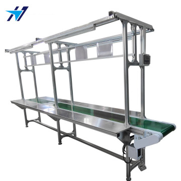 Double stainless steel table belt line