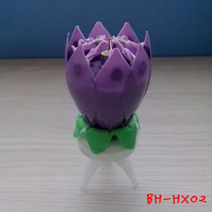 Happy Birthday Decorative Candles Colored Lotus