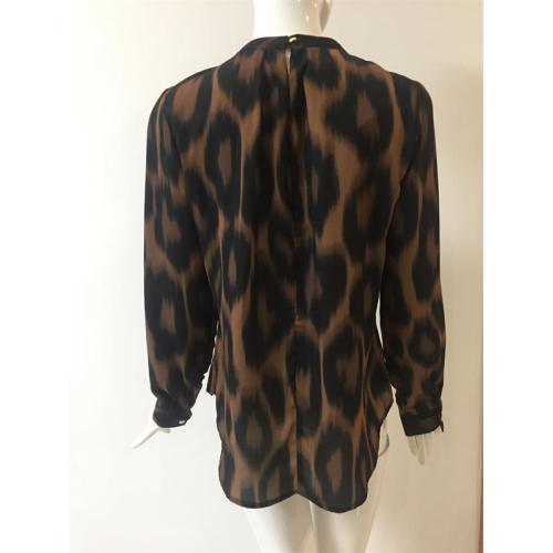 Polyester Leopard Printing Shirt