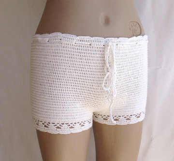 crochet cotton soft shorts lace Clothing summer wear