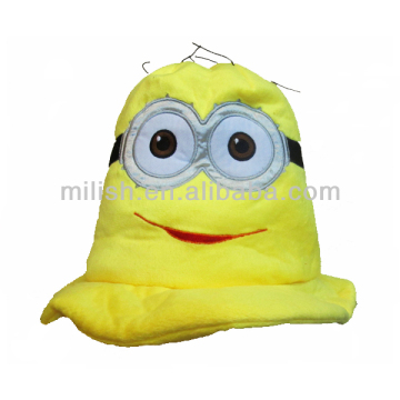 Party funny cartoon character plush despicable me minion hat MHH11