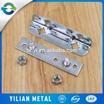 storage bed hinge mechanism with gas strut steel finish zinc plated with fixed bolt and nuts 1sets per color box.