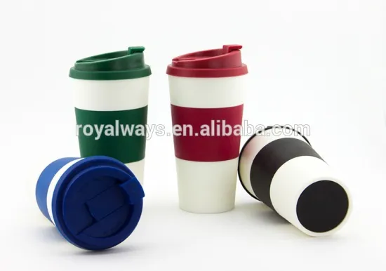 Promotional hot selling plastic double wall coffee cups