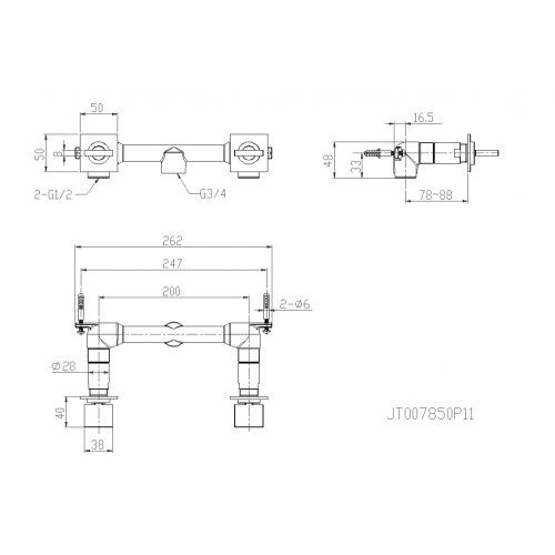 Wall Mounted 2 Way Diverter Valve Yen Dual Control Wall Mounted Shower Valve ○ Factory