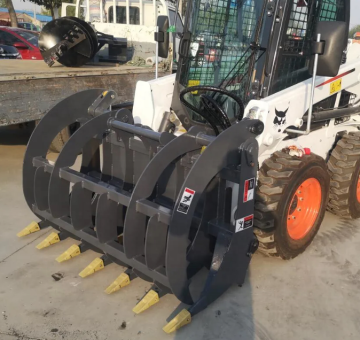 Skid Steer Loader Attachments: Rake Bucket and Mini Digger Tools