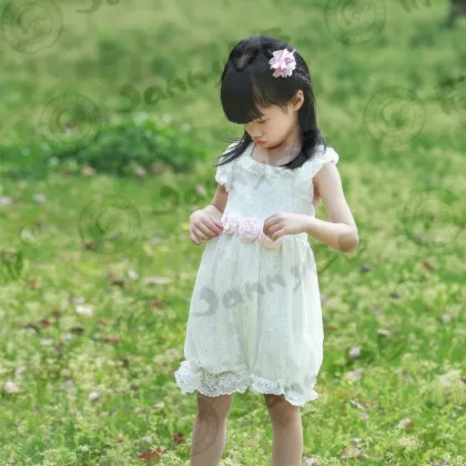 newborn baby girl white lace rompers