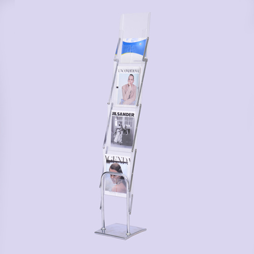 Acrylic Magazine Brochure Holder Floor Stand