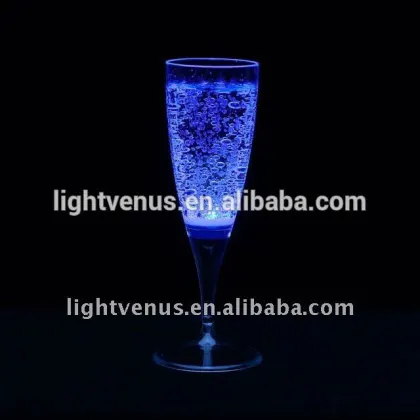 light up drinks cup dispaly drinking glass with LED inside colored plastic cup