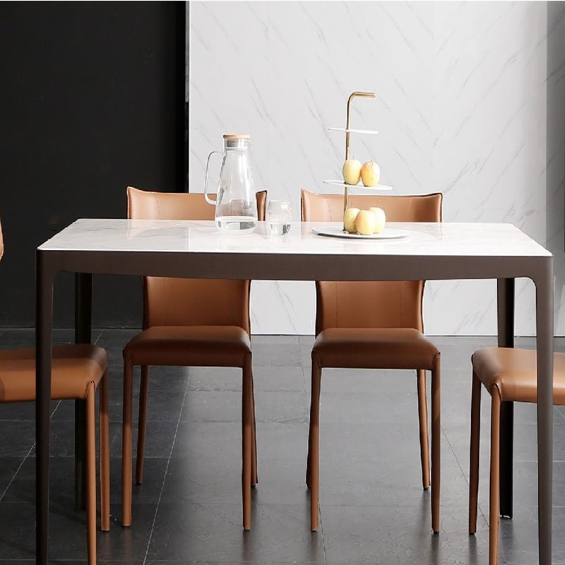 Muebles Mesa de comedor de mármol blanco