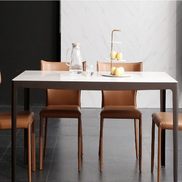 Muebles Mesa de comedor de mármol blanco