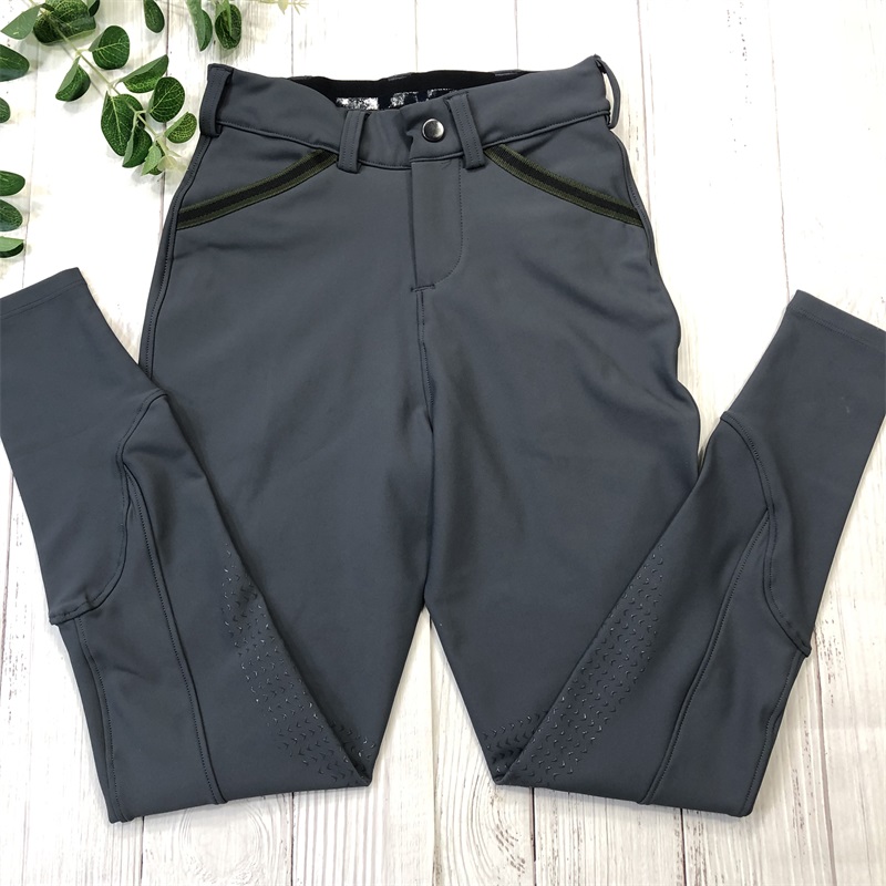 Dark grey riding pants for boys