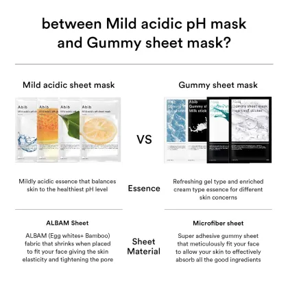 Abib Heartleaf Fit Mild Acidic pH Sheet Mask - 10 Sheets | Korean Facial Skincare Products