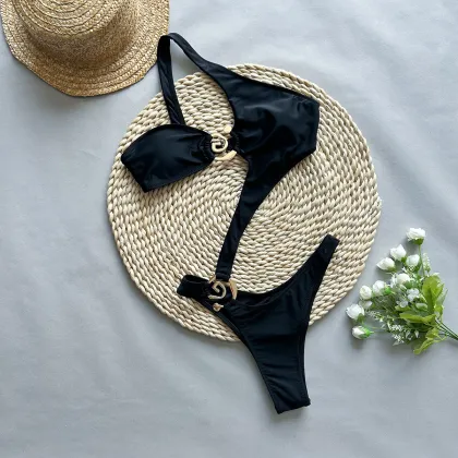 2025 Spiral Halter One Piece Swimsuit