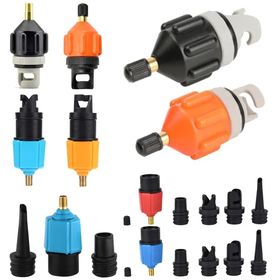 Inflatable Rowing Rubber Boat Air Valve Adapter Paddle Board Canoe Kayak Air Valve Pump Compressor Converter 4 Nozzle