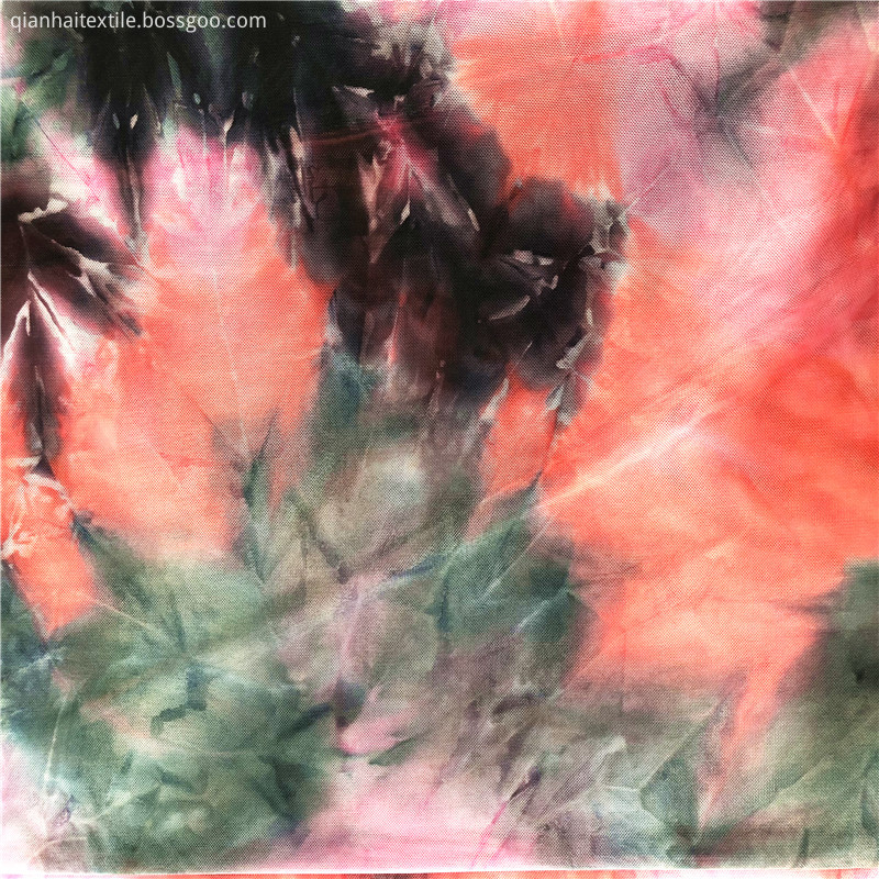 new design tie dyed mesh knitted