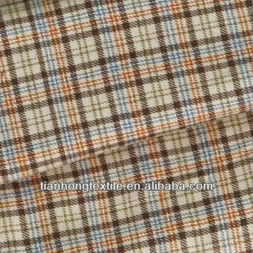 100% Cotton Twill Check Plaid Flannel Fabric